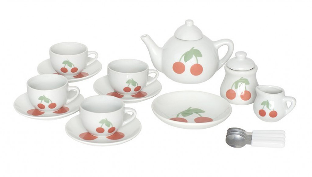 JaBaDaBaDo Porcelánový čajový set Třešeň