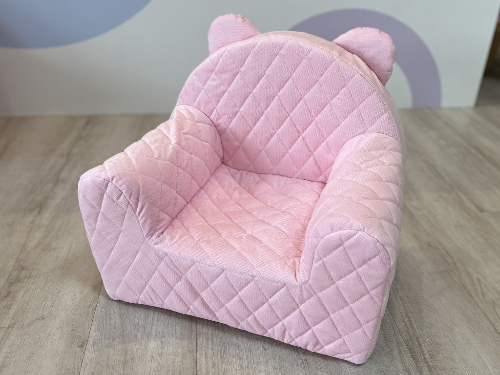 Elis design Babysteps Dětské křesílko Velvet Farba: svetlo ružová