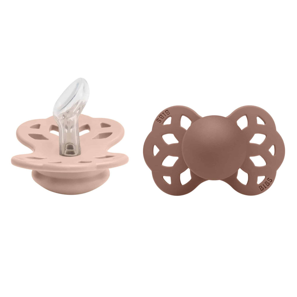 BIBS BIBS Infinity anatomické cumlíky zo silikónu 2ks - veľkosť 1 (Blush / Woodchuck)