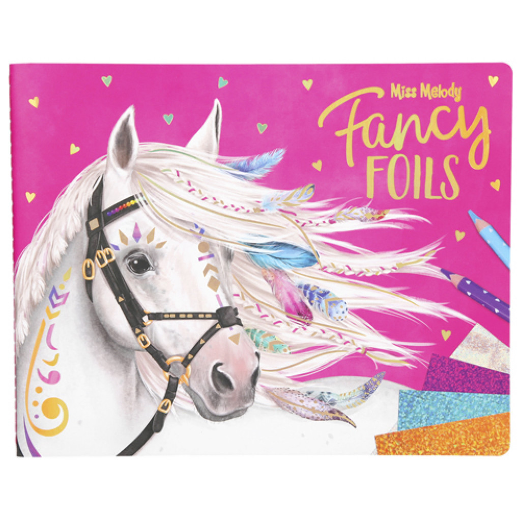 Miss Melody Omalovánky - kreativní sada Miss Melody, Fancy Foils, třpytivé fólie