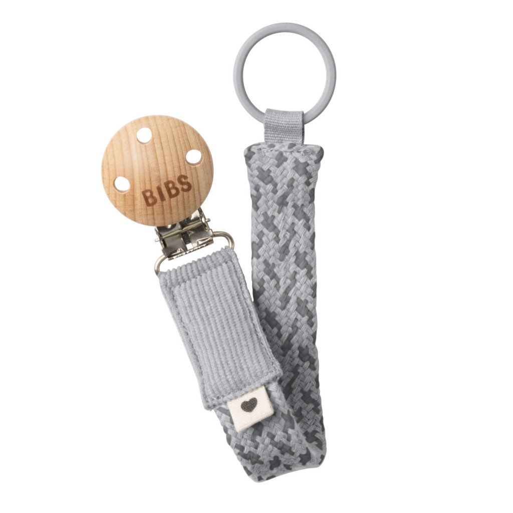 BIBS Paci Braid klip na dudlík (Cloud / Iron)