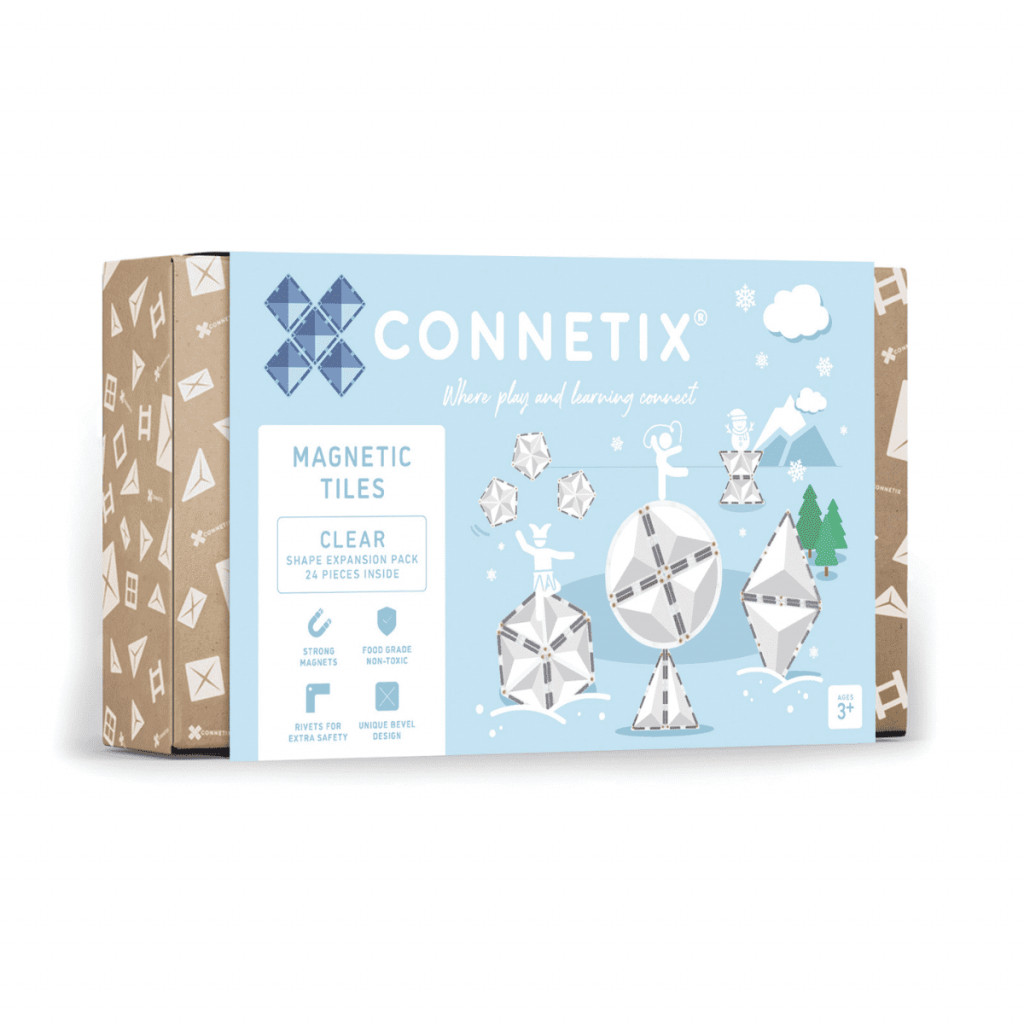 Connetix Magnetická stavebnice - Clear Shape Expansion Pack 24 pc