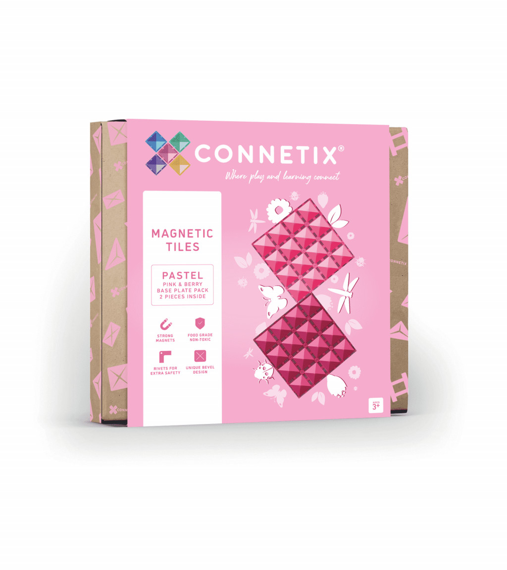 Connetix Magnetická stavebnice - Pastel Pink & Berry Base Plate 2 ks