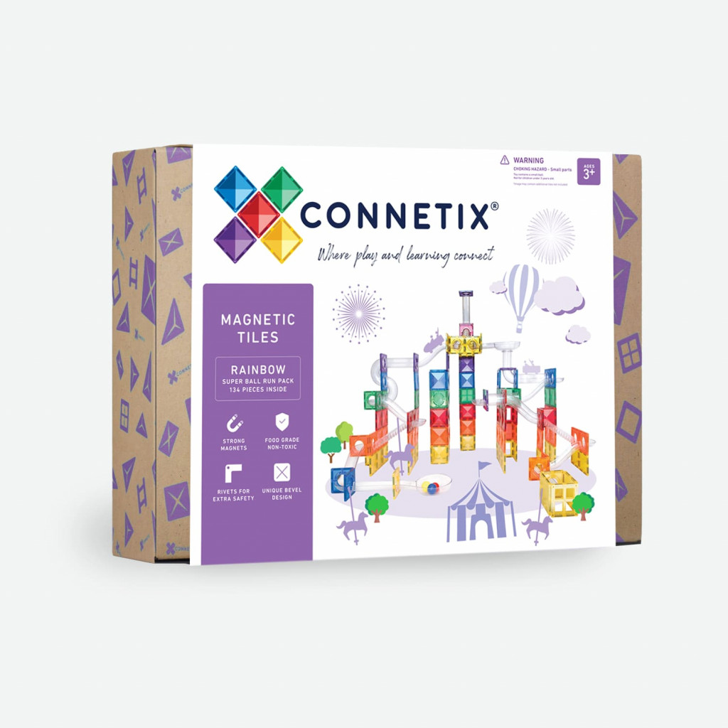 Connetix Magnetická stavebnice - Super Ball Run Pack 134 ks