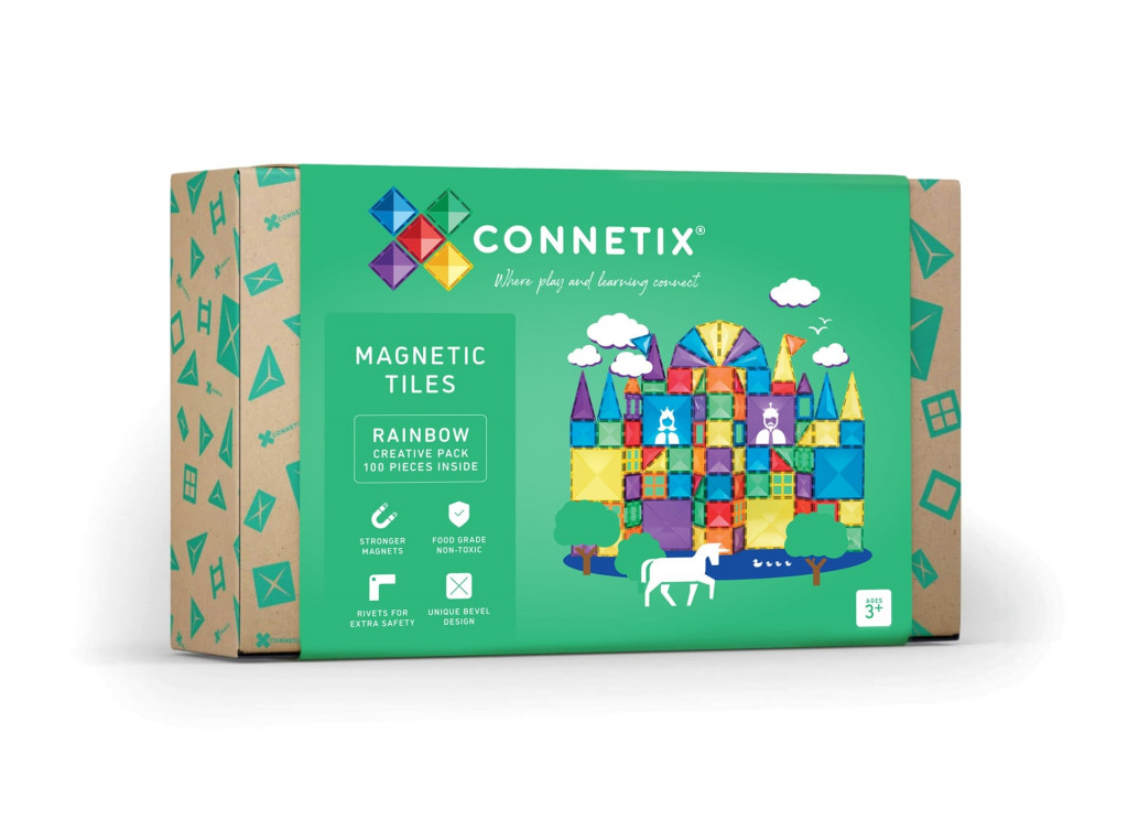 Connetix Magnetická stavebnice - Rainbow Creative Pack 100 ks