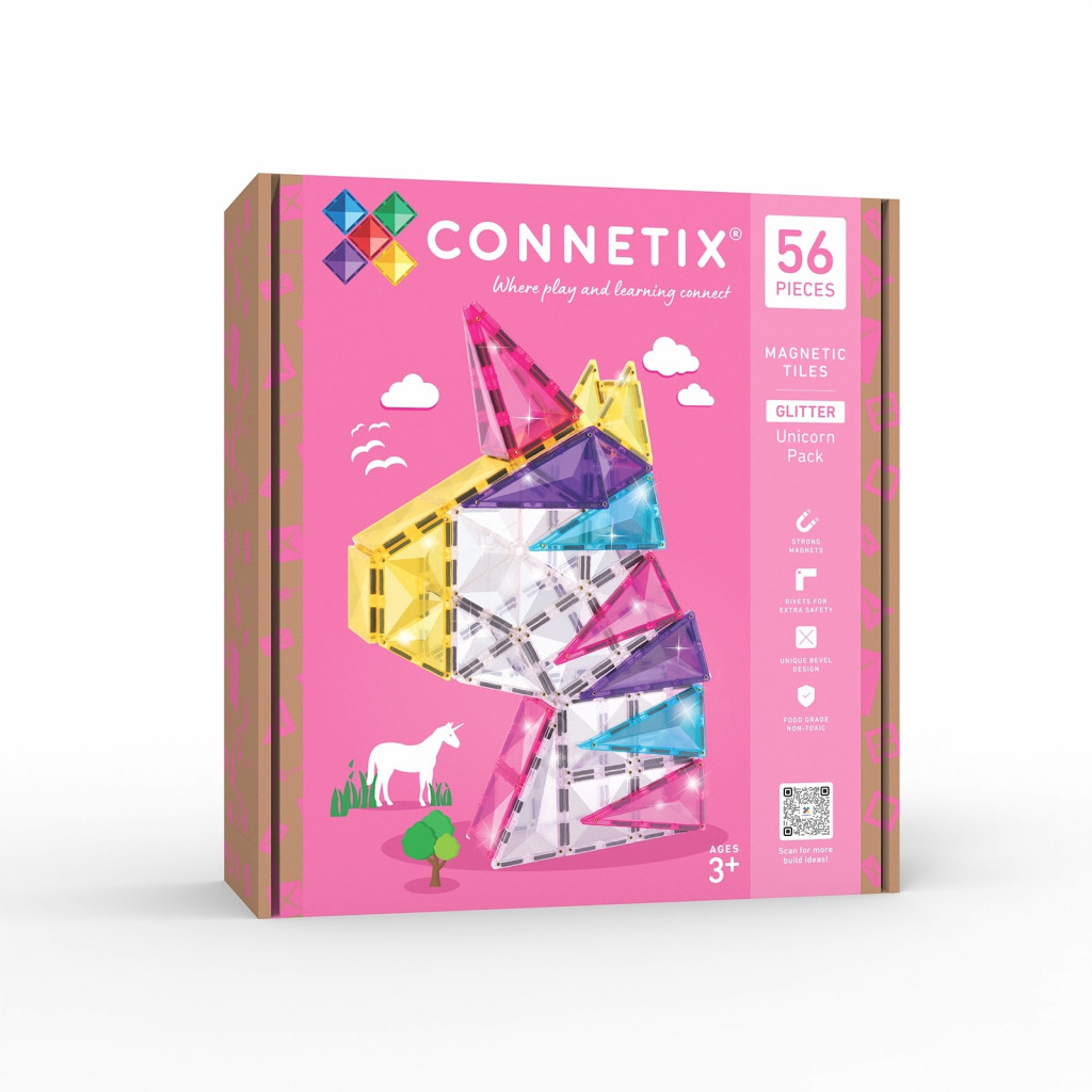 Connetix Magnetická stavebnice - Glitter Unicorn Pack 56 ks