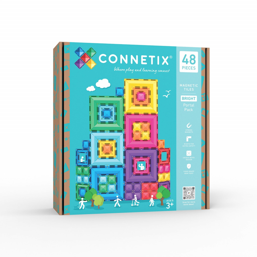 Connetix Magnetická stavebnice - Bright Portal Pack 48 ks