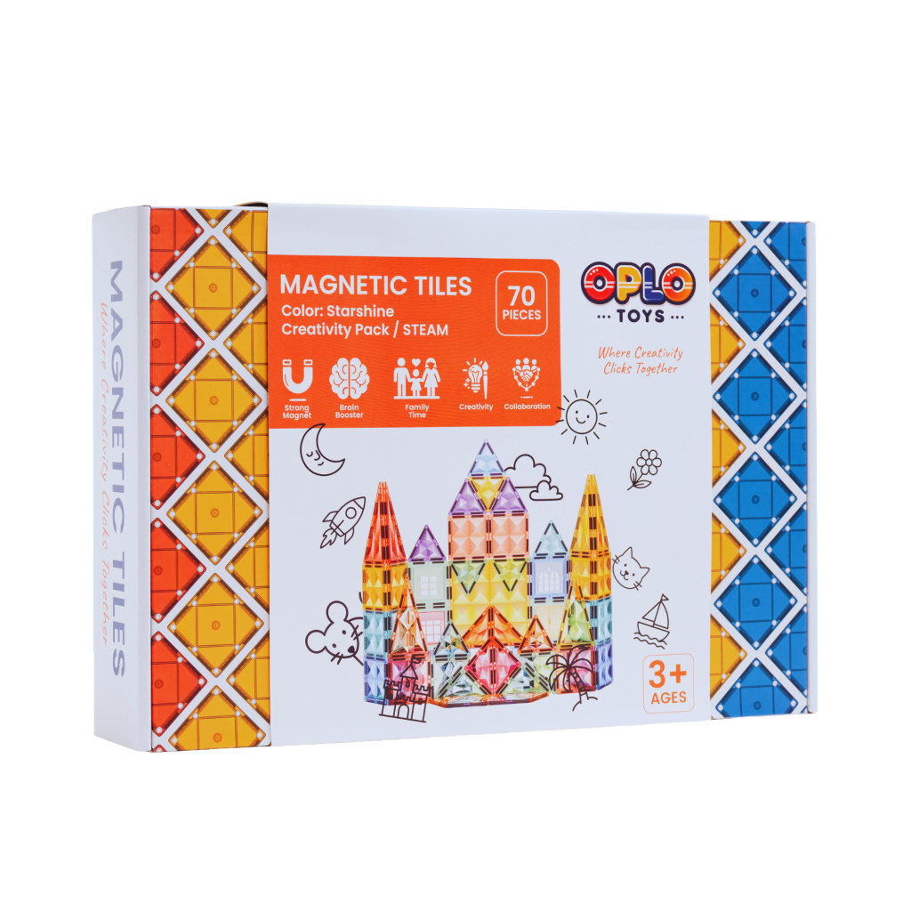 Oplo Toys Magnetická stavebnice - Starshine 70 KS 