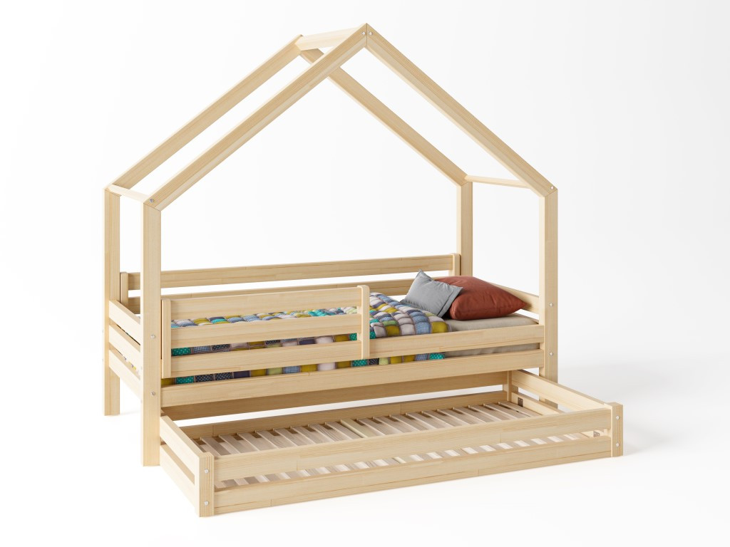 Elis design Domčeková posteľ DOMINANT Premium s voliteľnou zábranou šuplík, nožičky: s nožičkami a s šuplíkem, Zábrany: Obě, rozmer lôžka: 80 x 200 cm