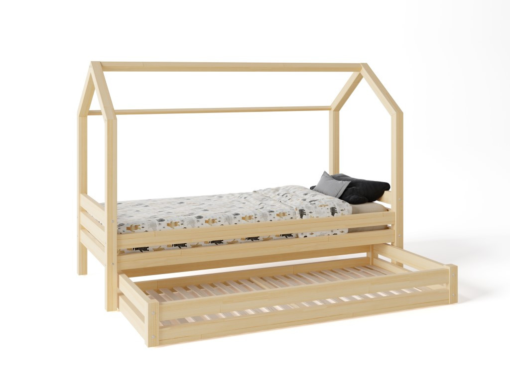 Elis design Domčeková posteľ Premium so šuflíkom šuplík, nožičky: s nožičkami a so šuplíkom, Zábrany: predná, rozmer lôžka: 70 x 140 cm