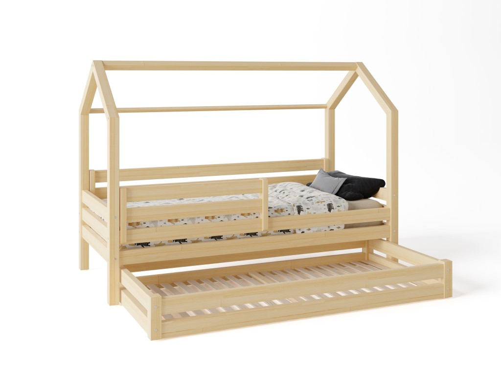 Elis design Domčeková posteľ Premium so šuflíkom šuplík, nožičky: s nožičkami a so šuplíkom, Zábrany: obe, rozmer lôžka: 100 x 190 cm