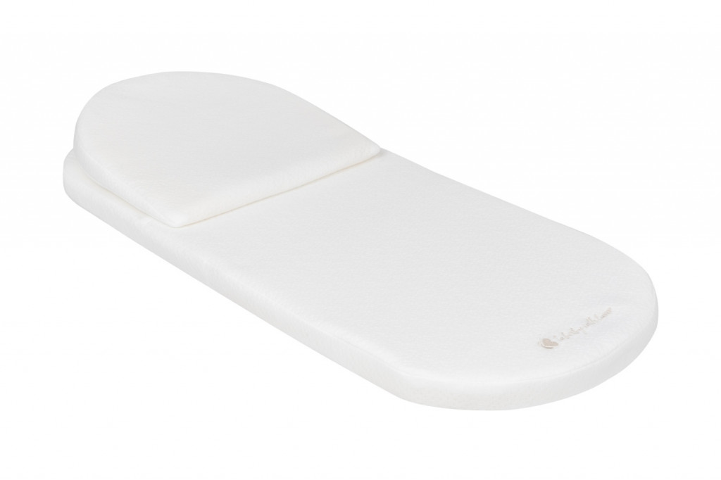 KikkaBoo Matrace do kočárku z paměťové pěny s polštářkem 75x30 cm Airknit White