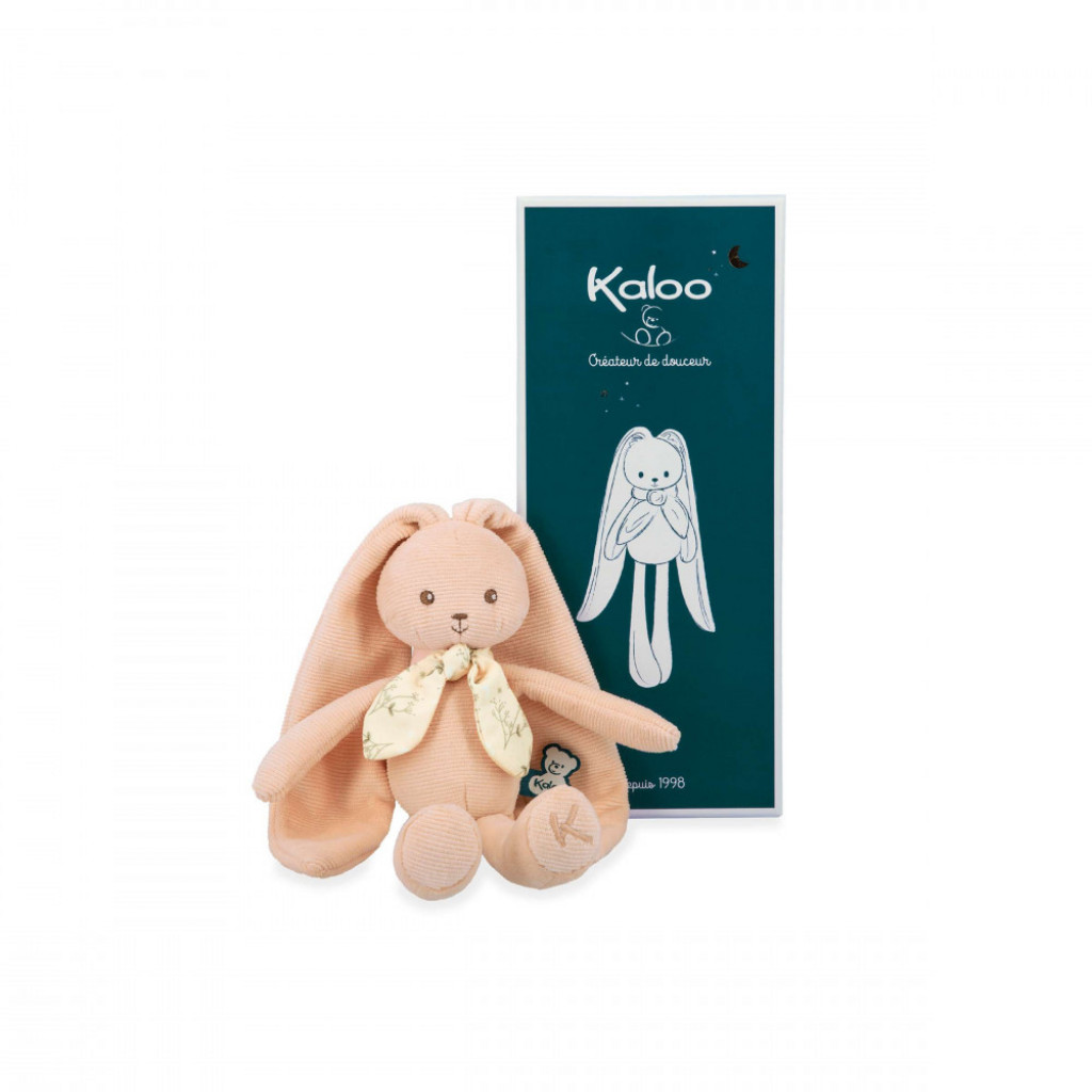 Kaloo Kaloo Lapinoo Plyšový zajac s dlhými ušami broskyňový 25 cm