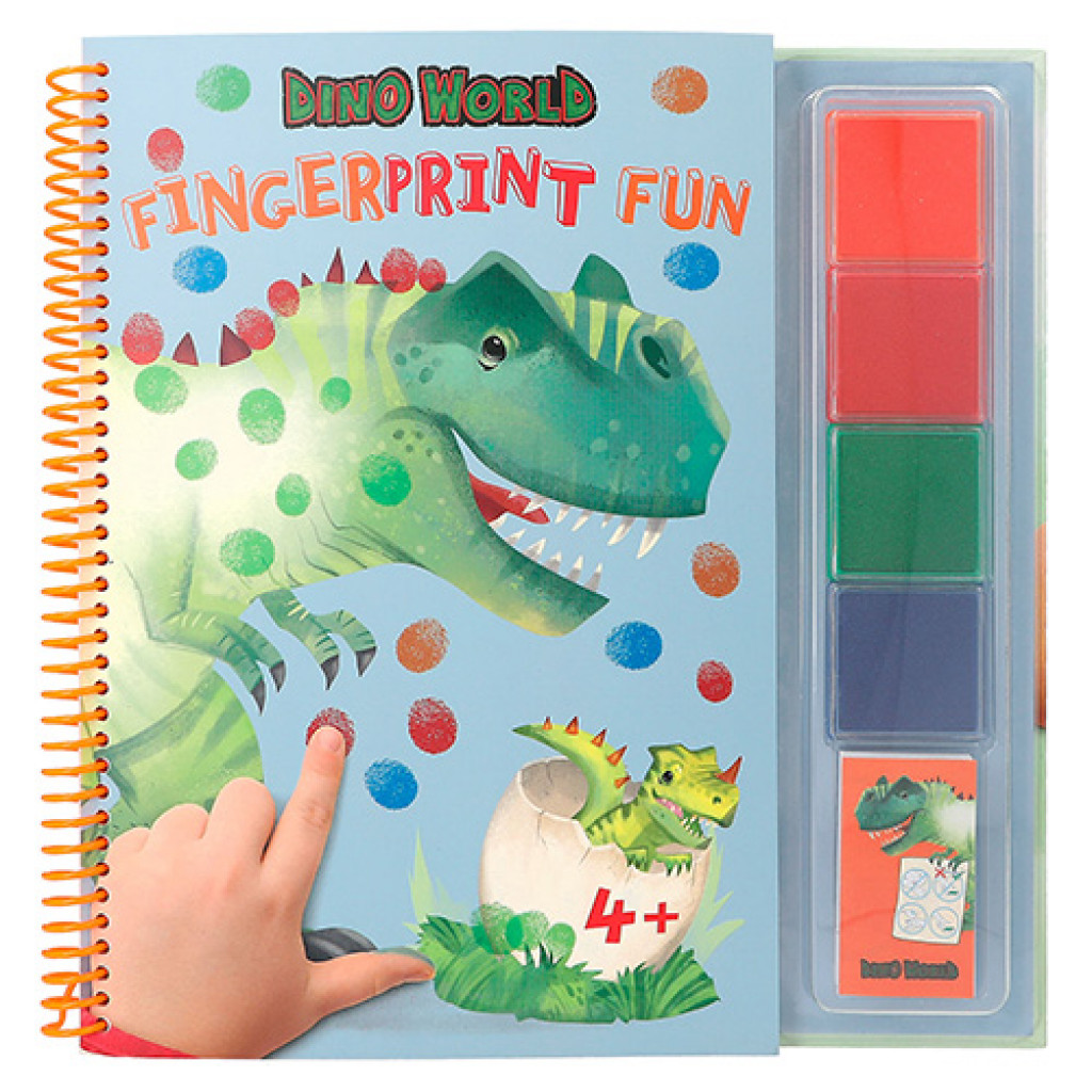 Dino World Omalovánka | Fingerprint Fun, 4 barvy
