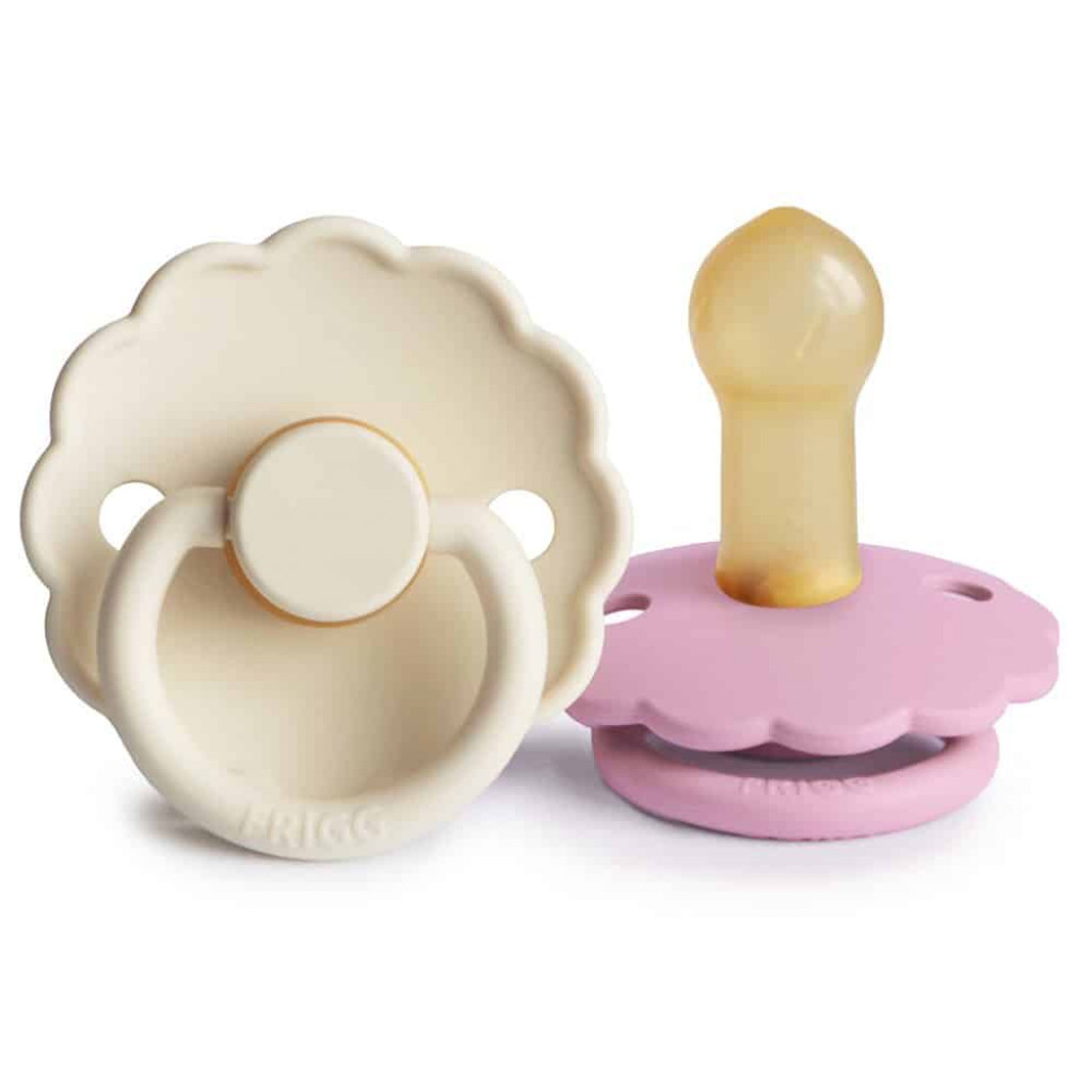 Frigg Dvojbalenie cumlíkov frigg daisy cream/ lupine, 6-18m, kaučuk
