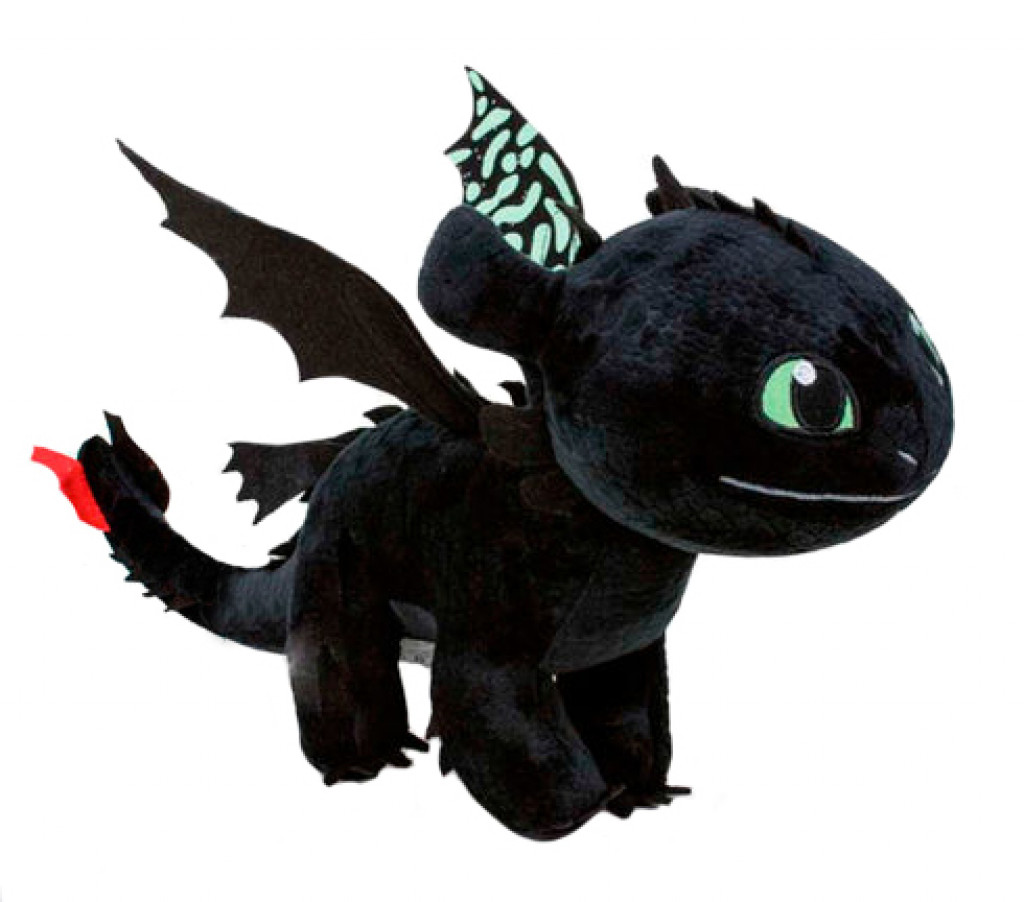 Aurora Plyšový drak Toothless so zelenými krídlami - Ako si vycvičiť draka 3 - 40 cm