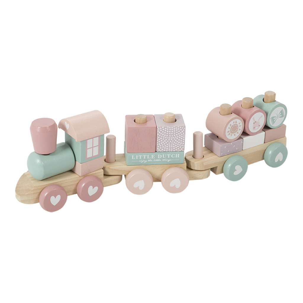 Little Dutch Vláček dřevěný Pink