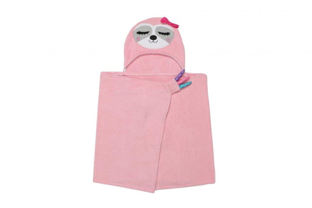 Zoocchini osuška s kapucí velká Růžový lenochod