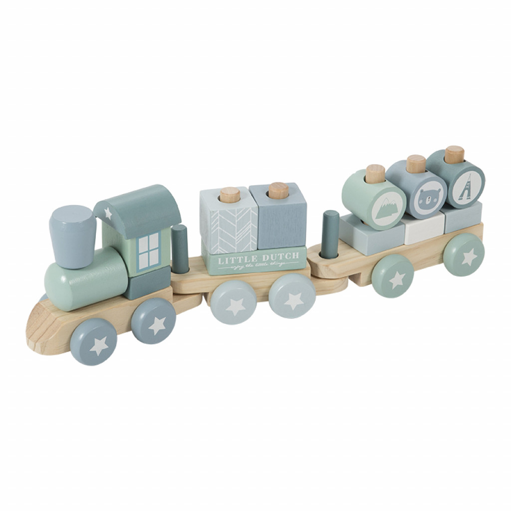 Little Dutch Vláček dřevěný Blue