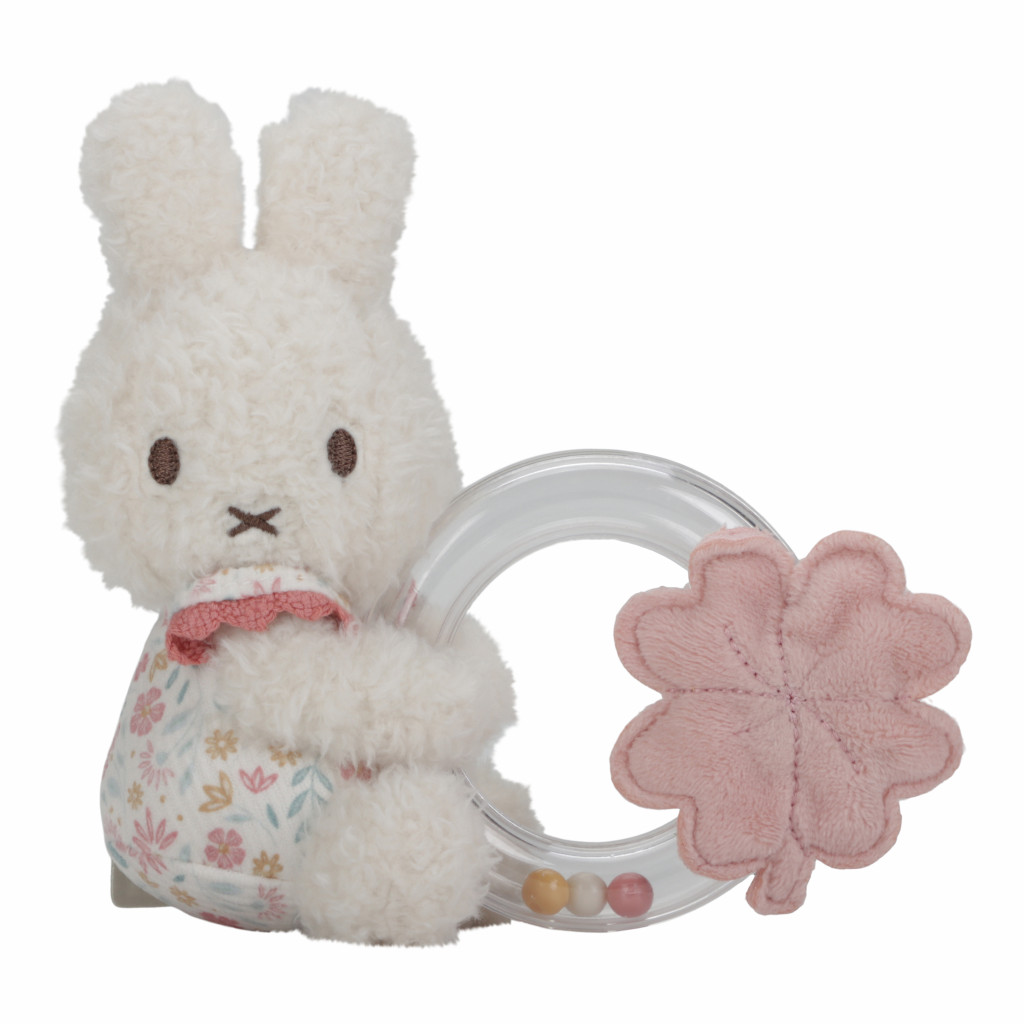 Little Dutch Chrastítko s korálky králíček Miffy Lucky Blossom