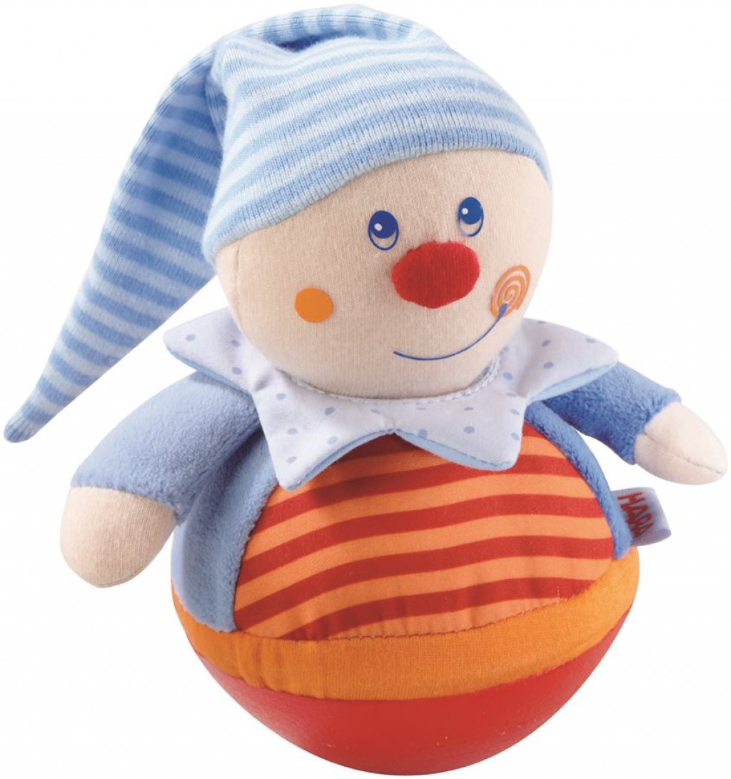 Haba Textilní houpací hračka Roly-Poly Šašek