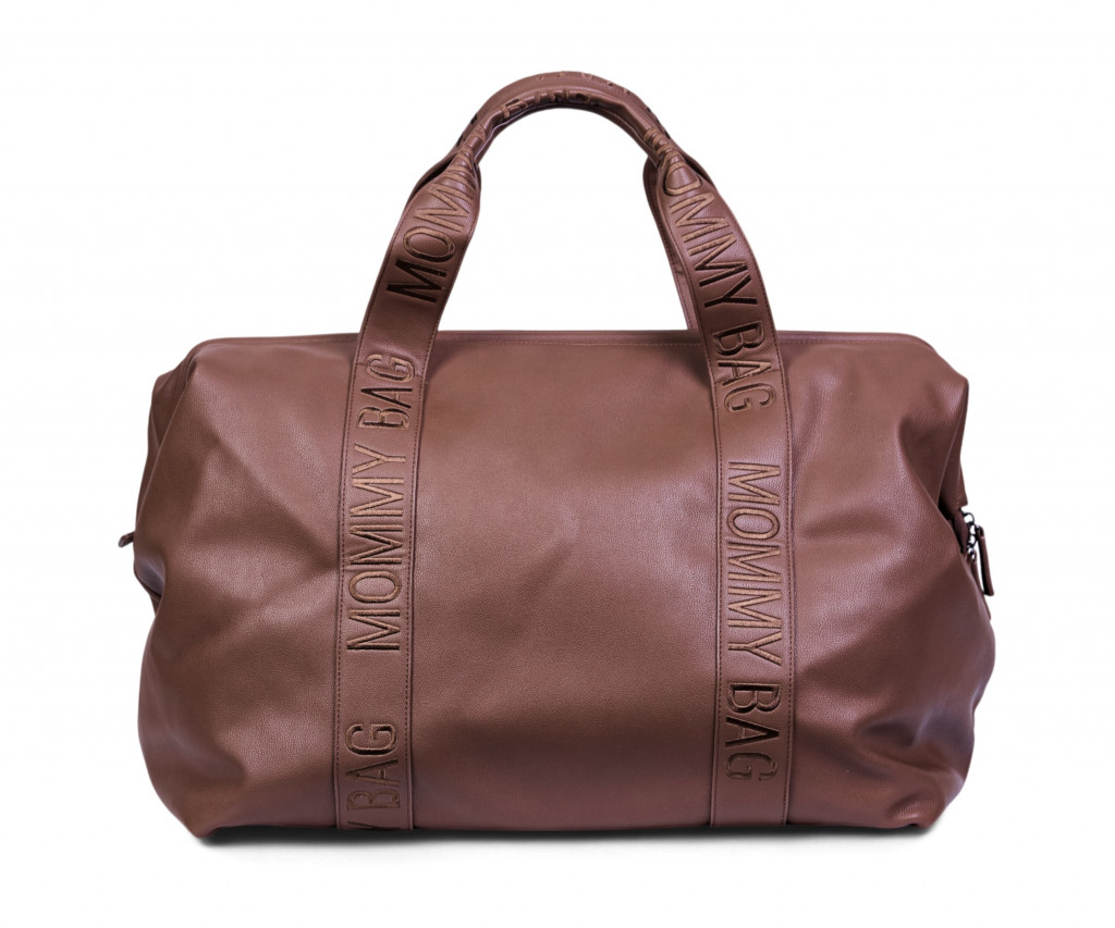 Childhome Přebalovací taška Mommy Bag Signature Vegan Leather Dark Brown