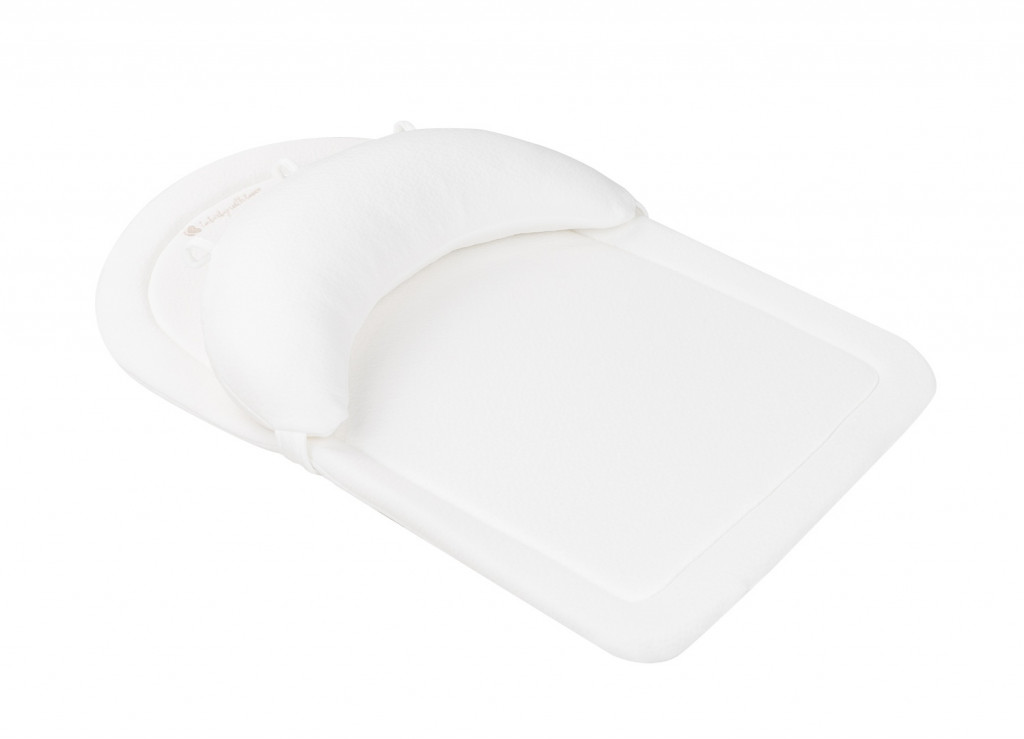 KikkaBoo Hrací deka pro hru na bříšku z paměťové pěny Airknit White