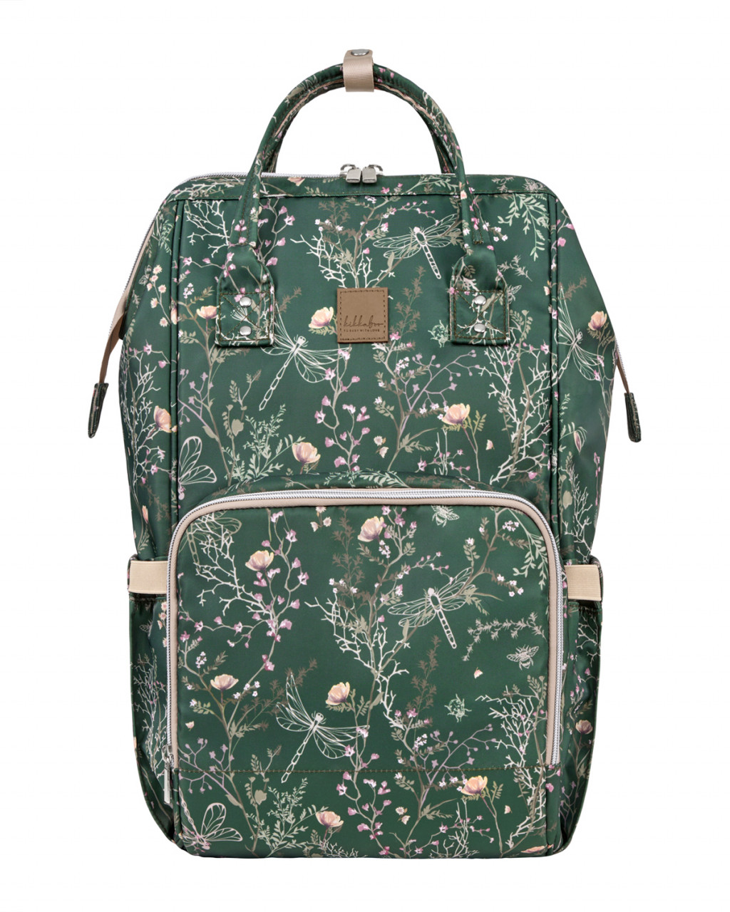 KikkaBoo Přebalovací batoh Siena Luxe Secret Garden Deep Green