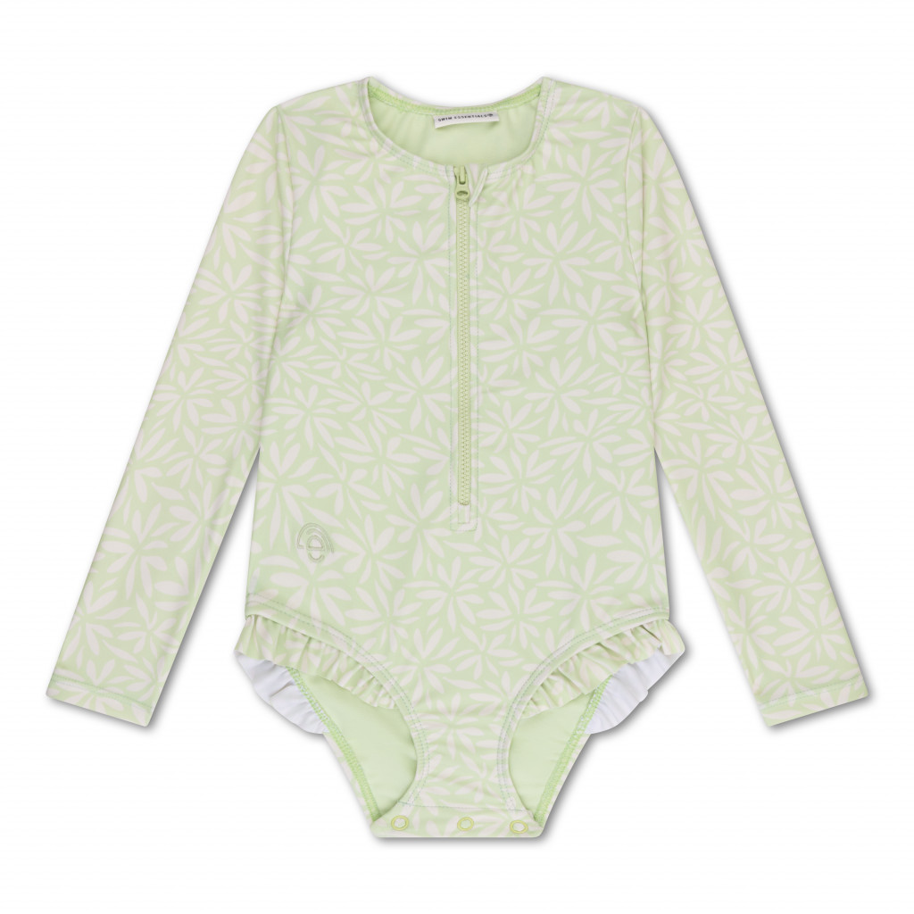 Swim Essentials Plavky s dlouhým rukávem s UPF 50+ Green Matcha