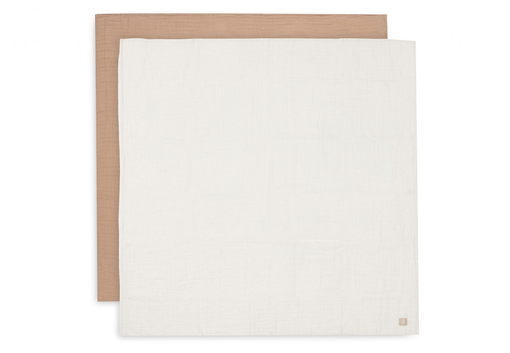 Jollein Pleny zavinovací 2ks 115x115 cm Biscuit / Ivory