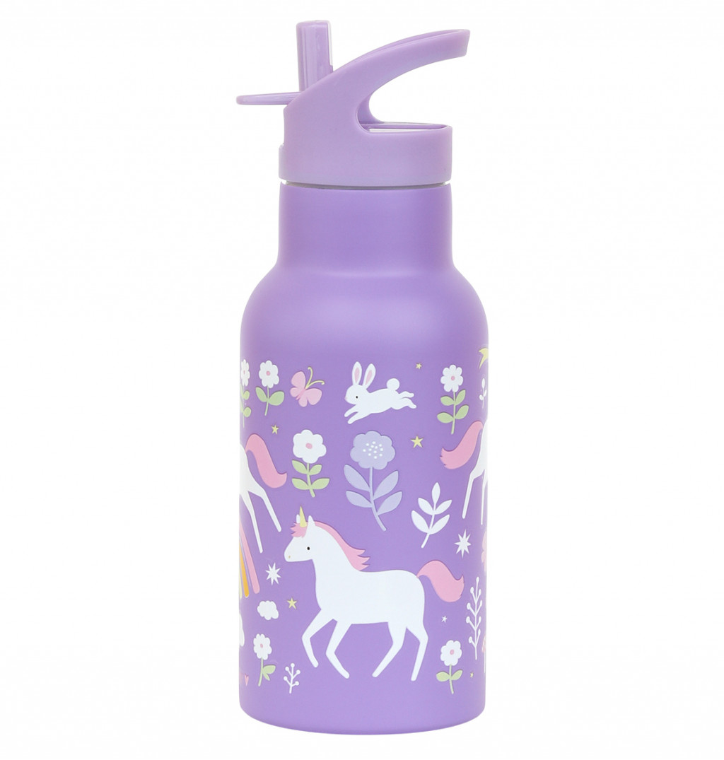 A Little Lovely Company Nerezová láhev 350ml - Jednorožci