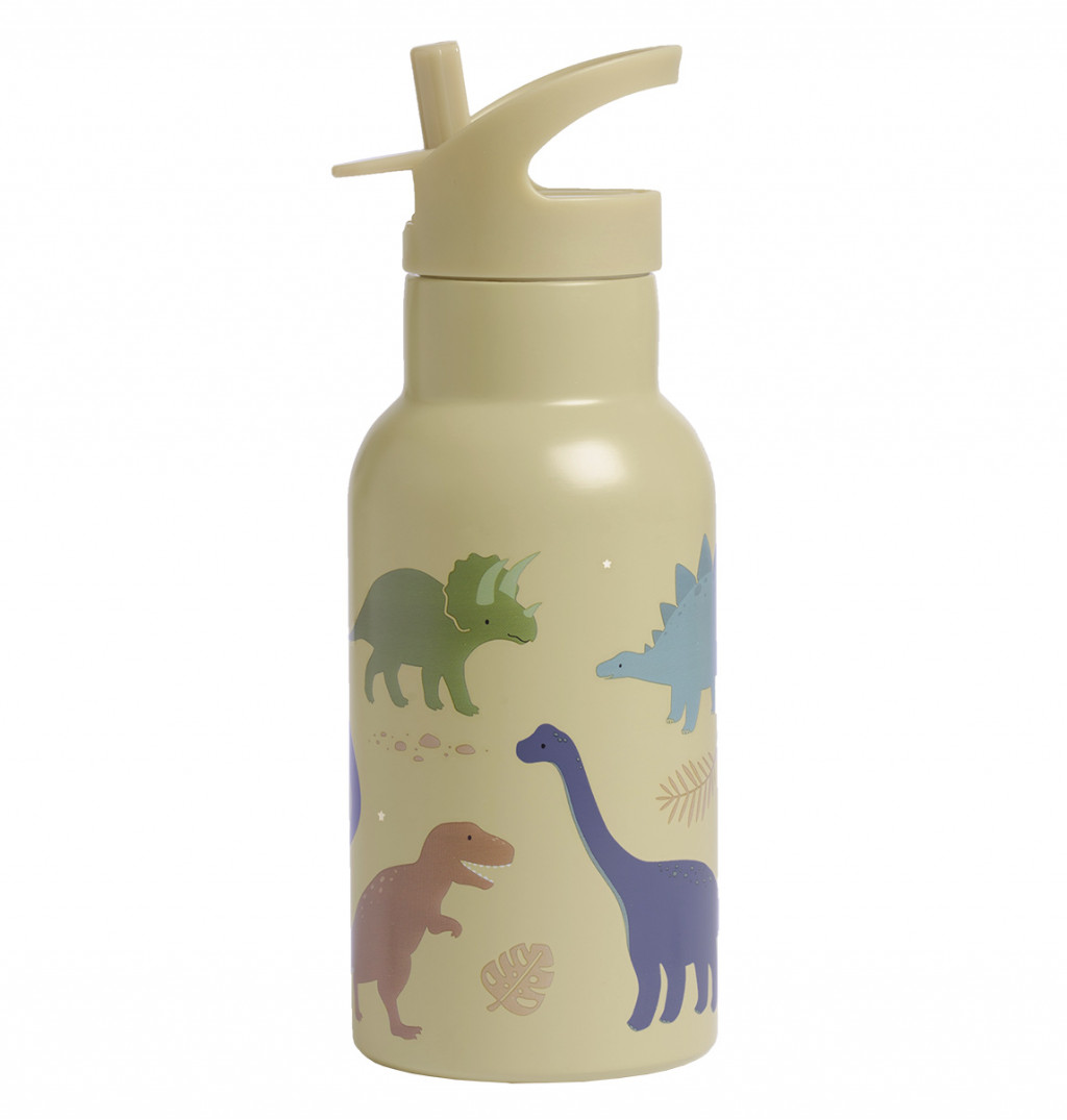 A Little Lovely Company Nerezová láhev 350ml - Dinosauři