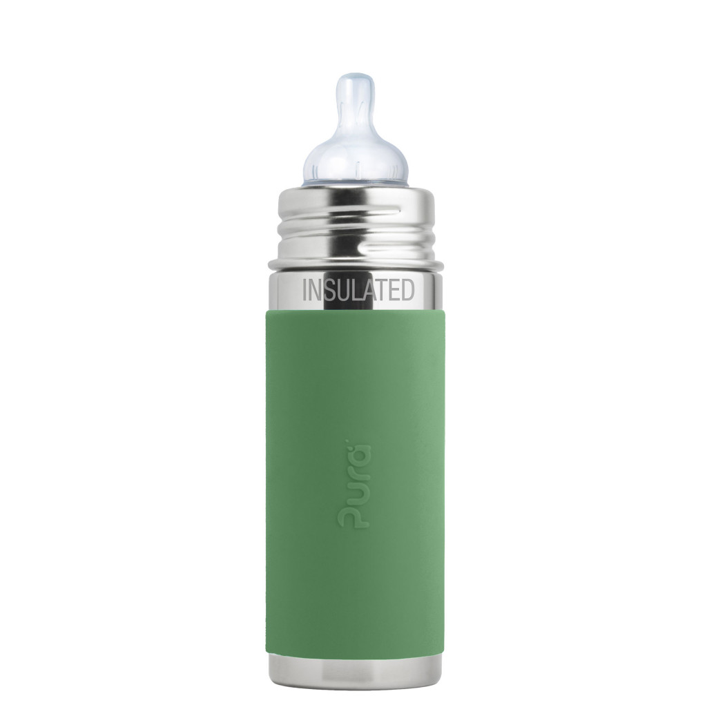 Pura Pura dojčenská TERMO fľaša 260ml (Moss)
