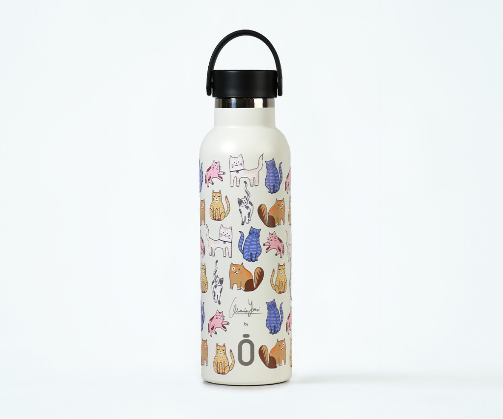 Runbott Termoláhev 600 ml Cats White