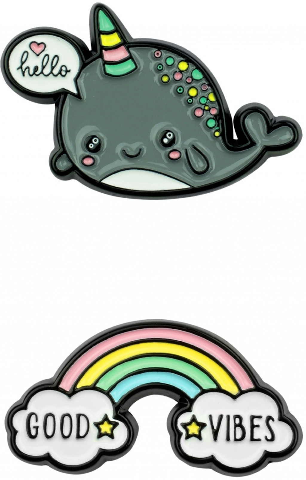 Legami Sada samolepek Legami Cutie - Set Of 2 Metal Stickers - Good Vibes