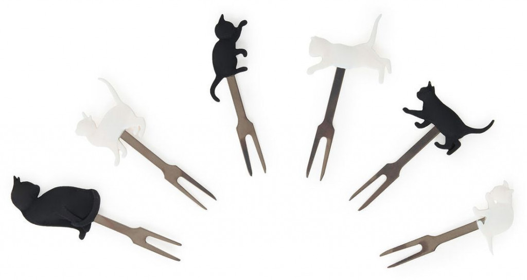 Legami Napichovátka Legami Set Of 6 Aperitif Forks - Meow - Kitty