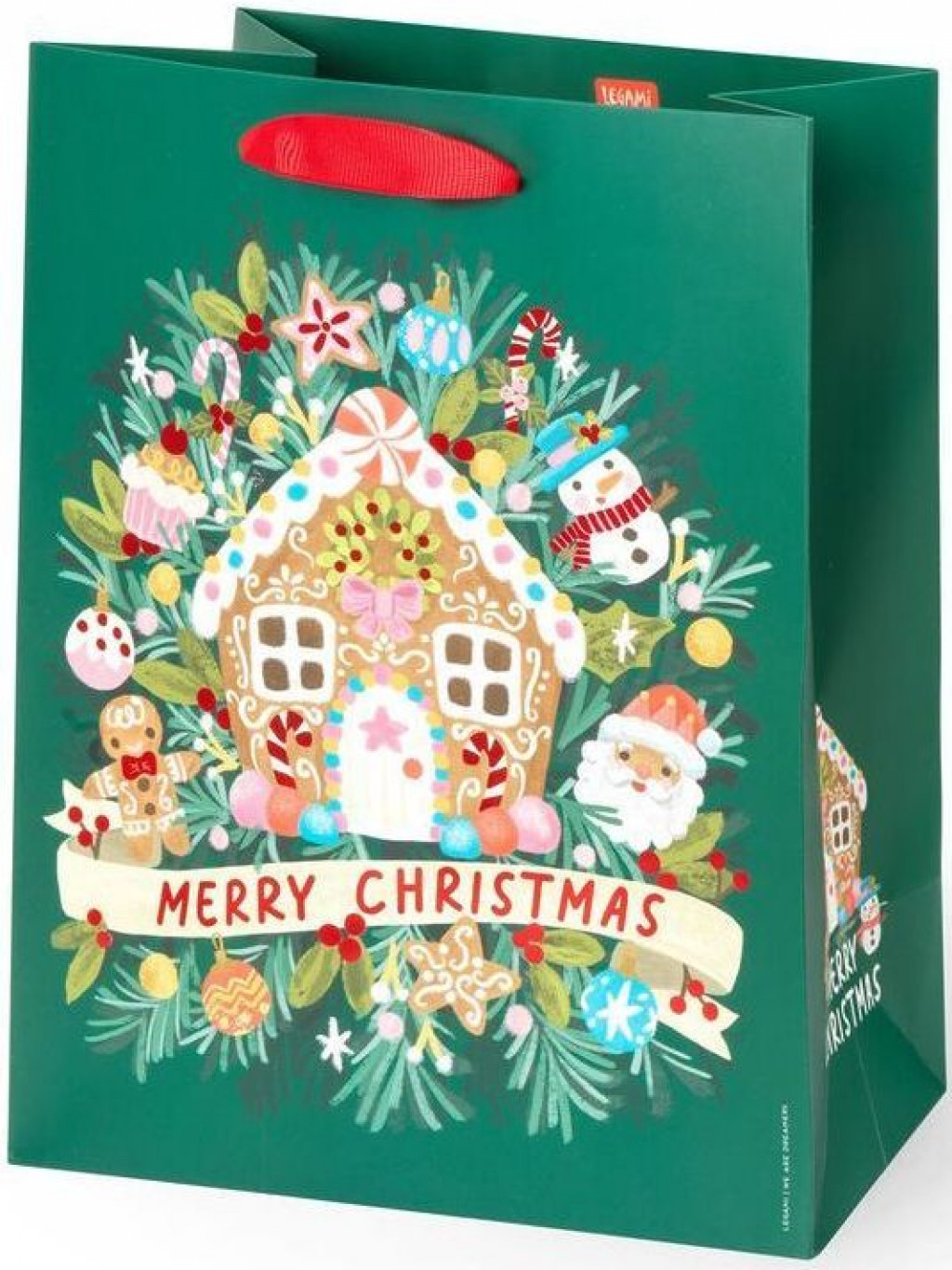 Legami Darčeková taška Legami Christmas Gift Bag - Medium - Gingerbread House
