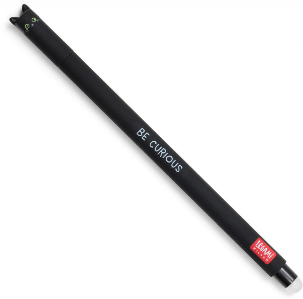 Legami Gumovacie pero Legami Erasable Gel Pen - Erasable Pen - Kitty - Black Ink
