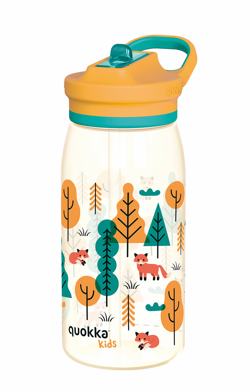 Quokka Plastová láhev s pítkem Glow Kids Forest 580 ml