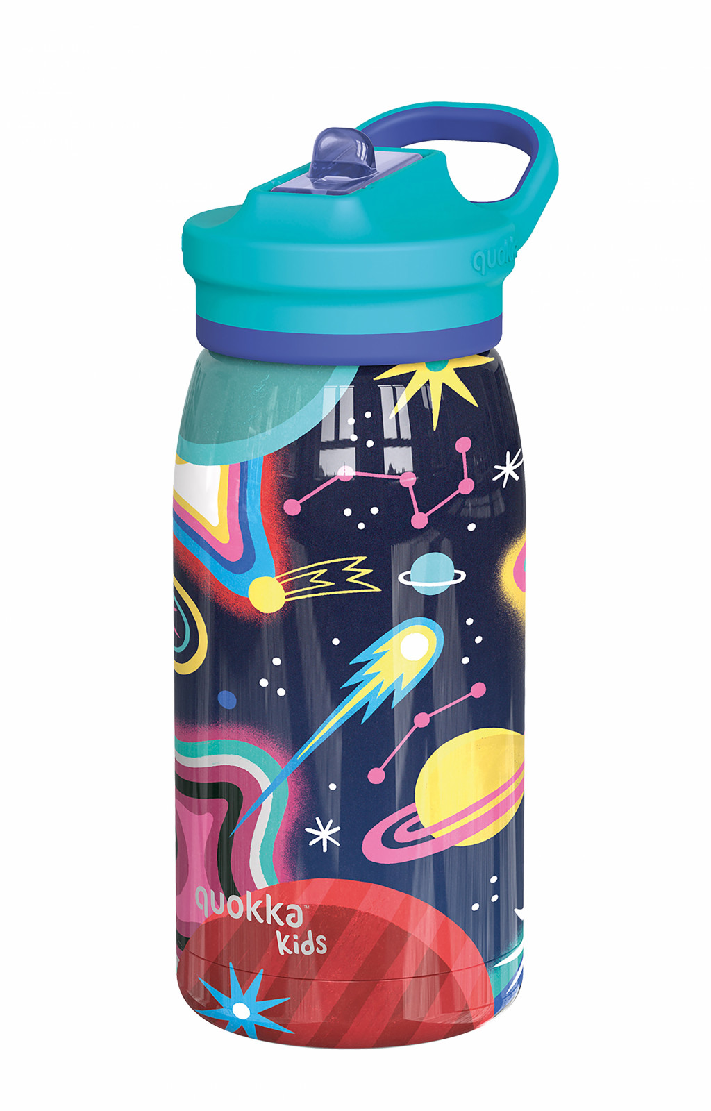 Quokka Nerezová termoláhev s pítkem Pop Kids Space 445 ml
