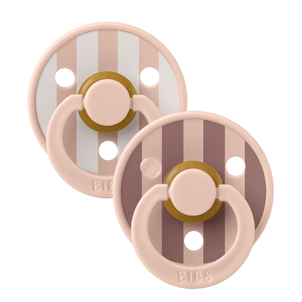 BIBS Colour Block cumlíky z prírodného kaučuku 2ks - veľkosť 1 (Blush Mix)