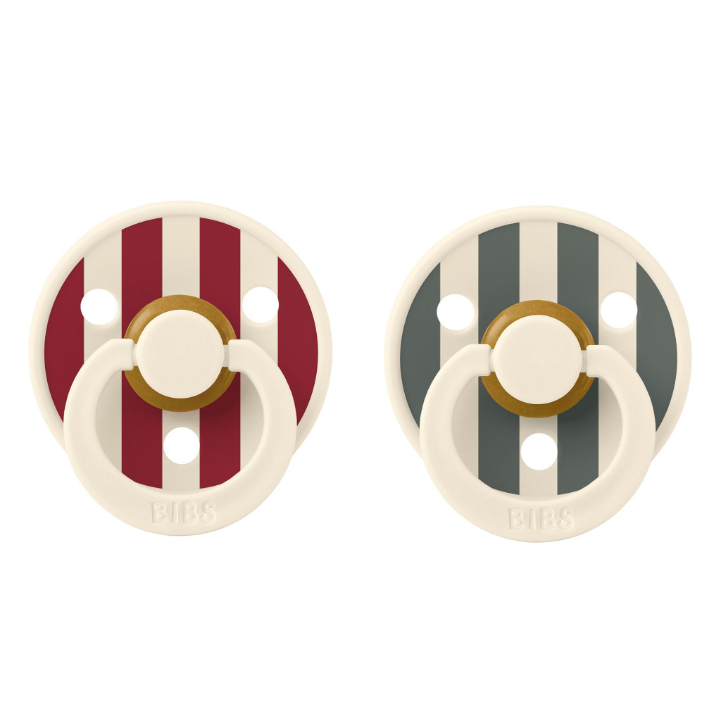 BIBS Colour Block cumlíky z prírodného kaučuku 2ks - veľkosť 1 (Ruby Pine Mix)