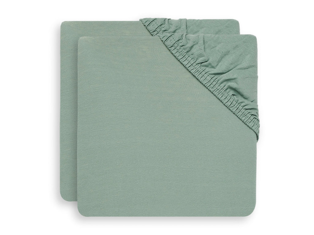 Jollein Prostěradlo napínací 120x60 cm 2 ks Ash Green