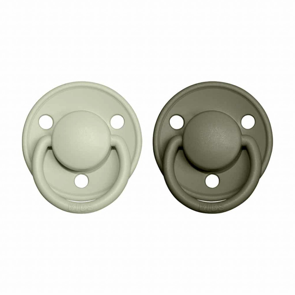 BIBS BIBS De Lux cumlíky z prírodného kaučuku 2ks - veľkosť 2 (Sage / Hunter Green)