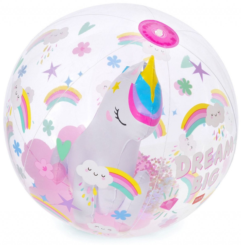 Legami Nafukovacia lopta Legami Inflatable Beach Ball - Unicorn