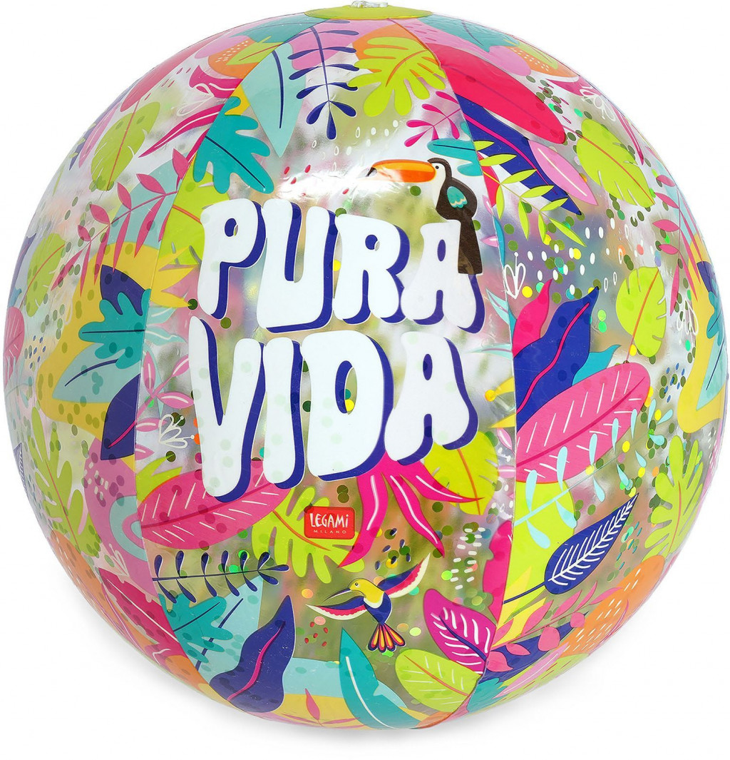 Legami Nafukovacia lopta Legami Glitter Beach Ball - Pura Vida