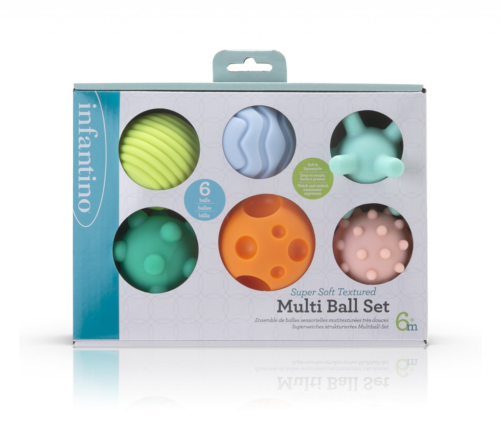 Infantino Míčky s texturami Super Soft 6 ks