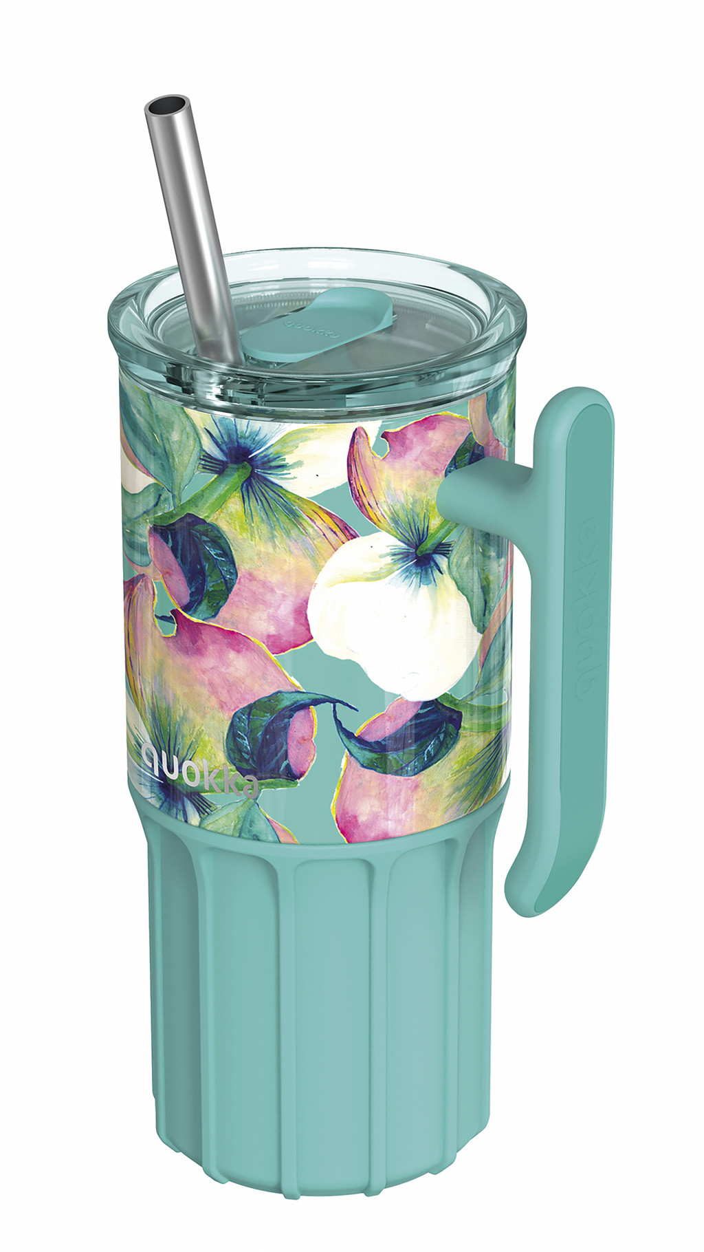 Quokka Nerezový termohrnek s brčkem Umi Waterfall Garden 720 ml