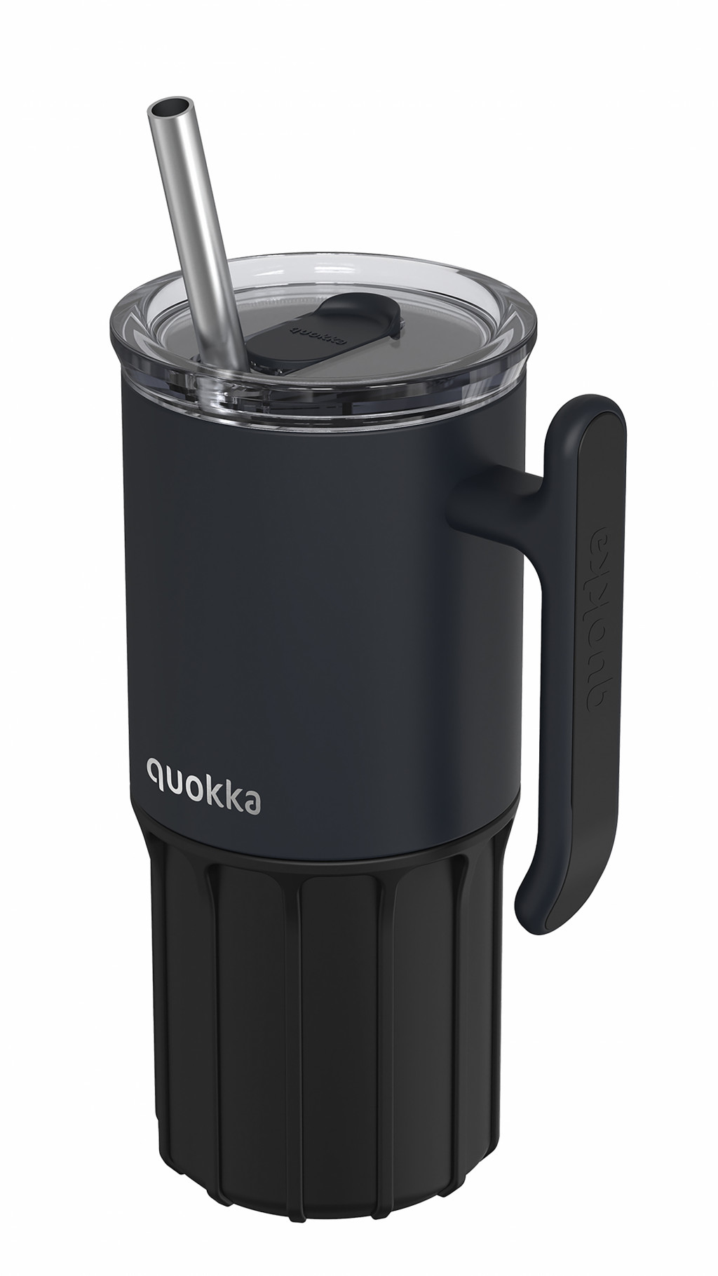 Quokka Nerezový termohrnek s brčkem Umi Black 720 ml