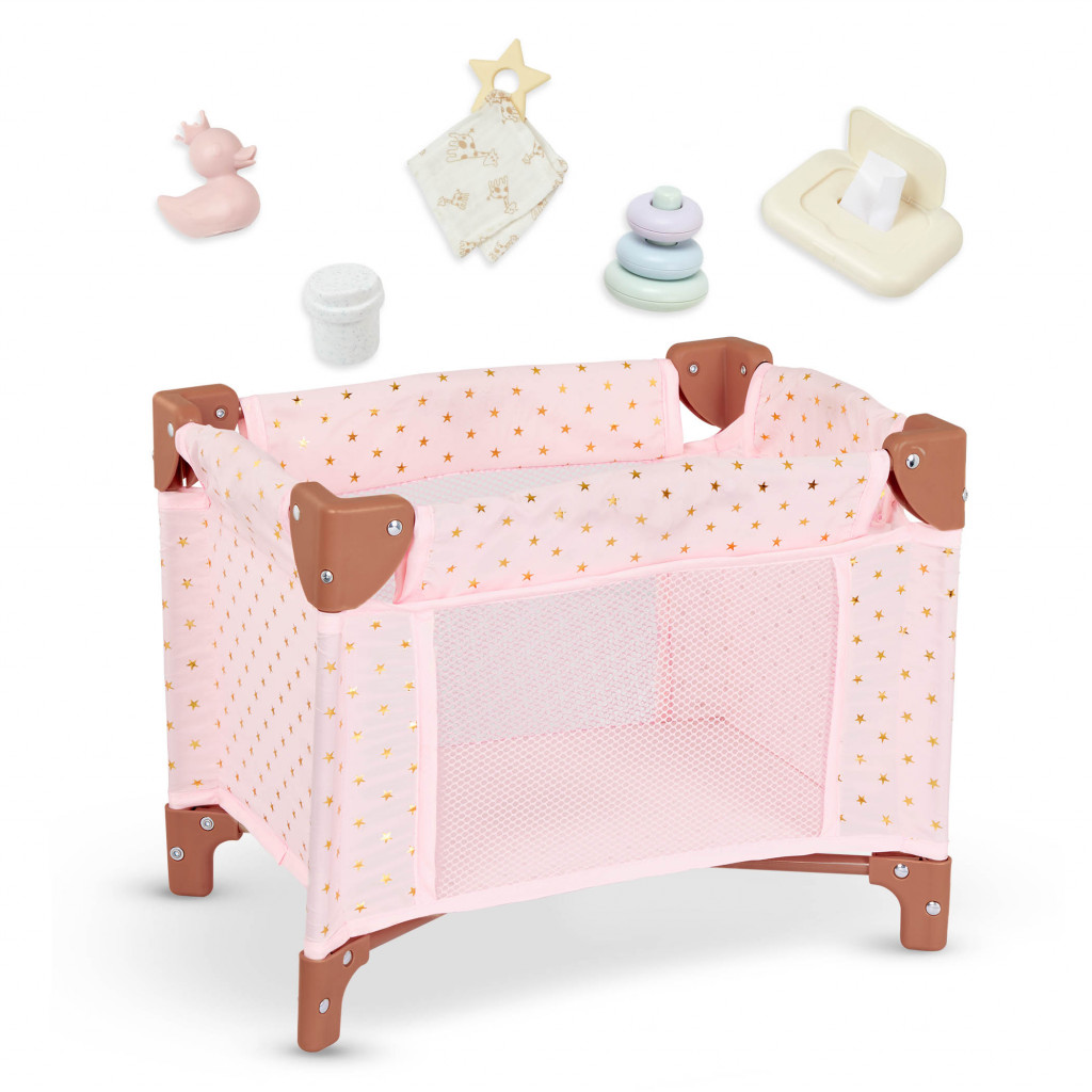 LullaBaby Postýlka pro panenku s doplňky